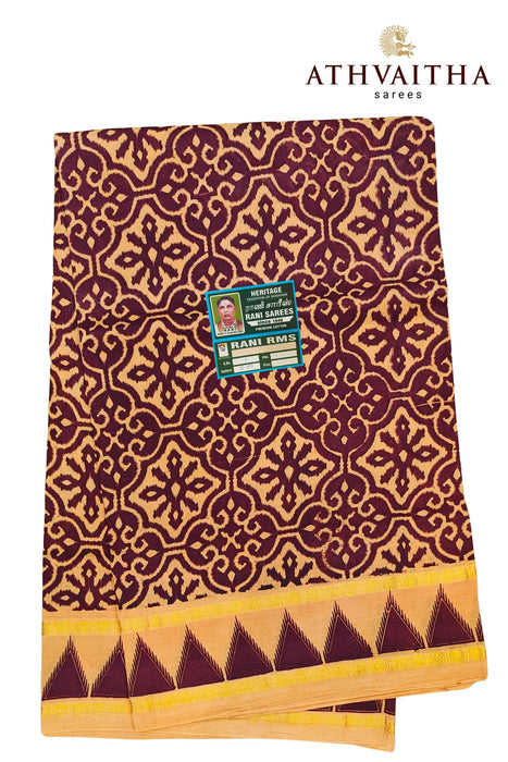 Madurai Sungudi Rani Cotton Fancy Rangoli Rudraksha Zari Border