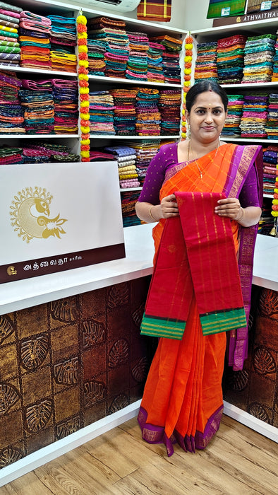 Rani Sungudi Cotton Sarees with Doubleside Contrast Border Rich Pallu