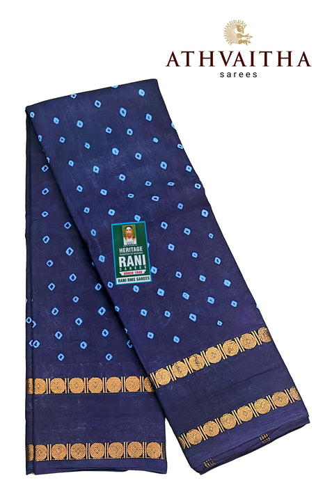 Rani Sungudi Cotton Doubleside Boder Hand Knotted Sarees