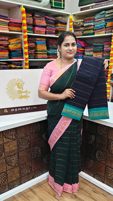 Heritage Rani Sungudi Cotton Saree With Doubleside Contrast-Veldhari