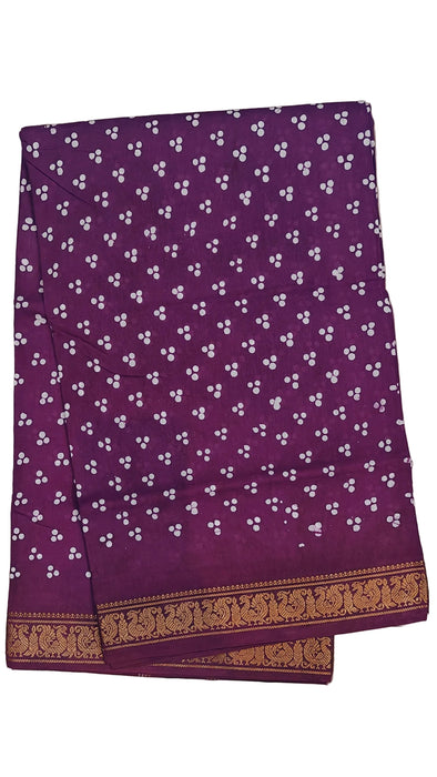 Rani Sarees Cotton Sarees DoubleSide Mukkattu Self