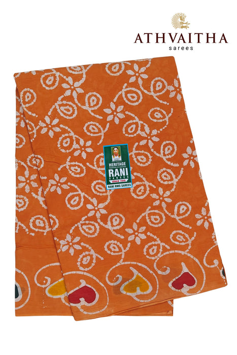 Rani Sungudi Cotton Without Zari Border With Blouse - Hand Art