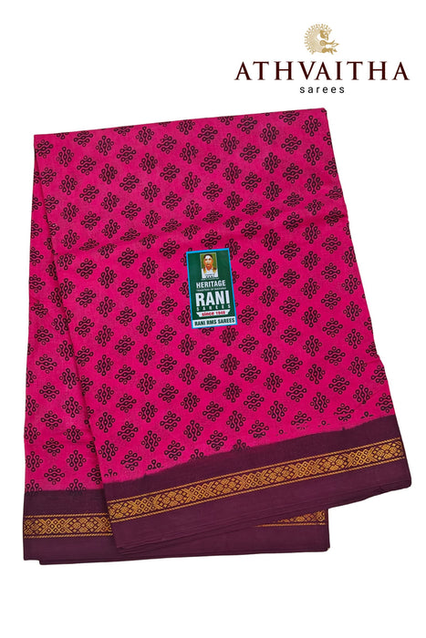 Rani Sungudi Sarees 10.50Yards Contrast Small Border