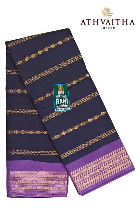 Rani Sungudi Saree Kamalam Veldhari Doubleside Contrast Border With Blouse