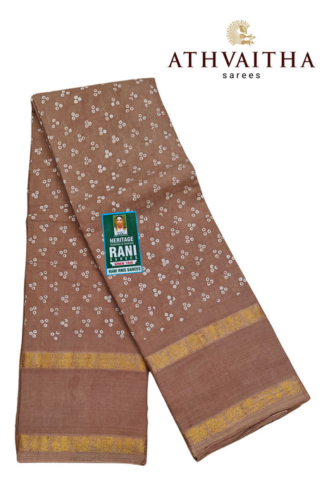 Rani Sungudi Cotton Mukkattu Doubleside Annamayil Border-Self