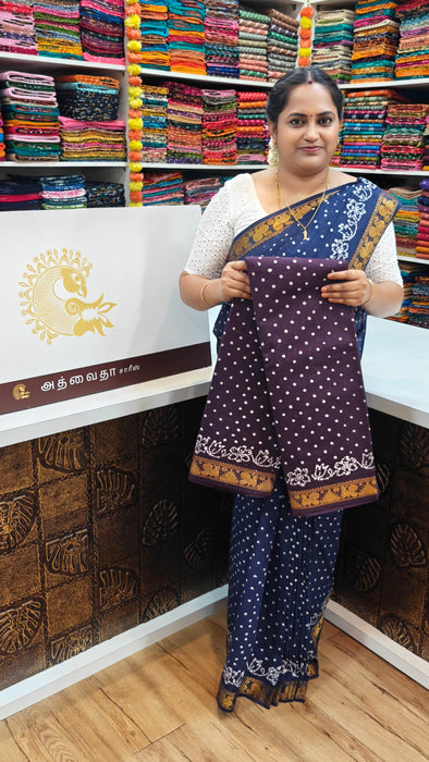 Rani Sungudi Cotton Saree With Doubleside Small self Border
