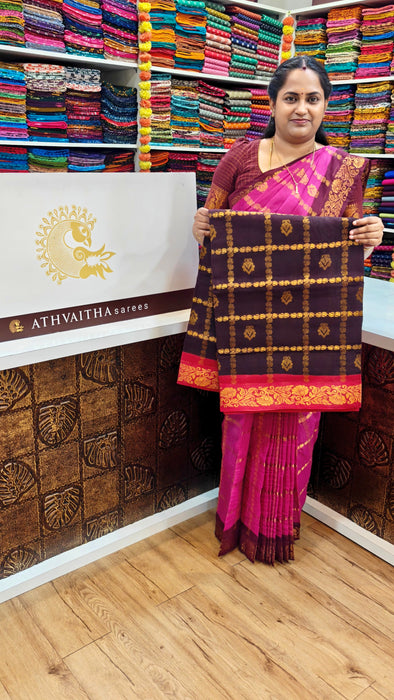 Rani Sungudi Cotton Sarees Ambika Checks Doubleside Border With Rich Pallu