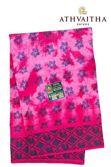 Madurai Rani Sungudi Saree Without Zari Border-Fancy Cotton