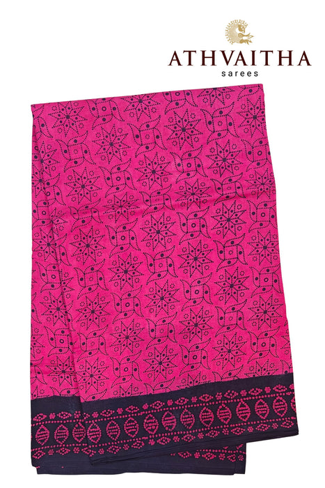 Madurai Sungudi Pure Cotton Without Zari Border-Kolam