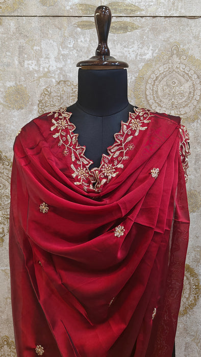 RoyalMaroon-DesignerShawl-EthnicEleganc