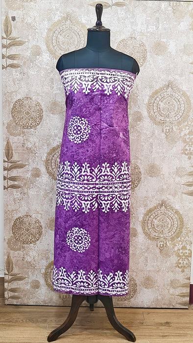 Rani 120's Soft Mul Mul Cotton Batic Top Material - Magenta