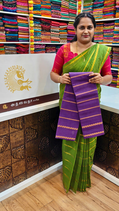 Rani Sungudi Saree Veldhari Leaf Design Self