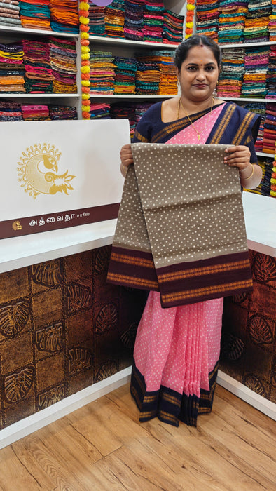 Rani Sungudi Cotton Polkadot Doubleside Kaasumalai Contrast Border