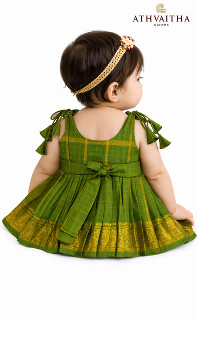 Sungudi Cotton Kids Maxi Gown - Nakshatra