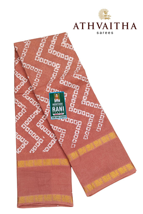 Rani Sungudi Cotton Achukattu Doubleside Annamayil Border-Self