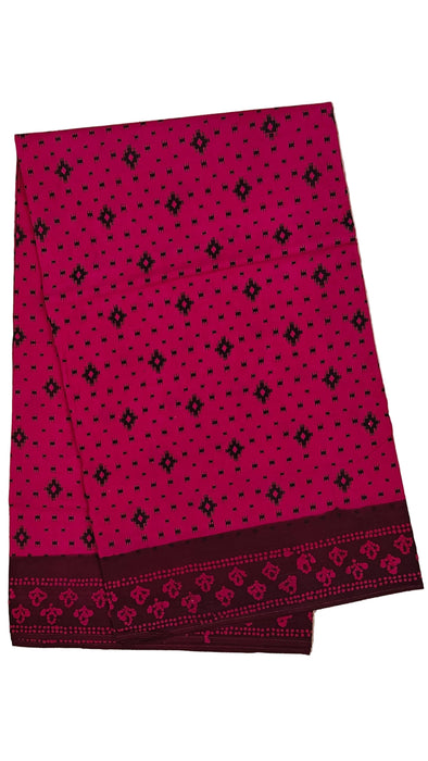Rani 120's Hand Block Sungudi Cotton Sarees Without Zari Border