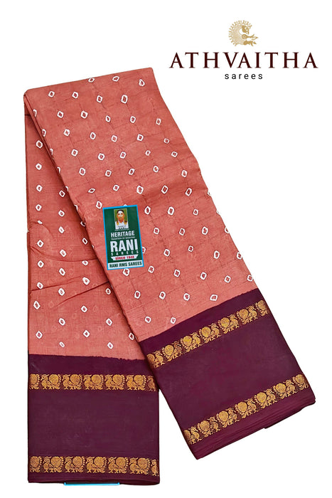 Rani Sungudi Cotton Doubleside Boder Hand Knotted Sarees