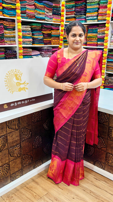 Rani Sungudi Saree Veldhari Doubleside Long Border