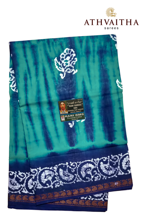 Rani Sungudi Madurai Cotton Sarees With Doubleside Small Zari Border Contrast-Meena Kailas