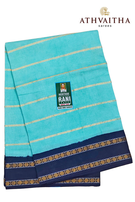 Rani Sungudi Saree Veldhari Doubleside Rudraksham Border Contrast With Blouse