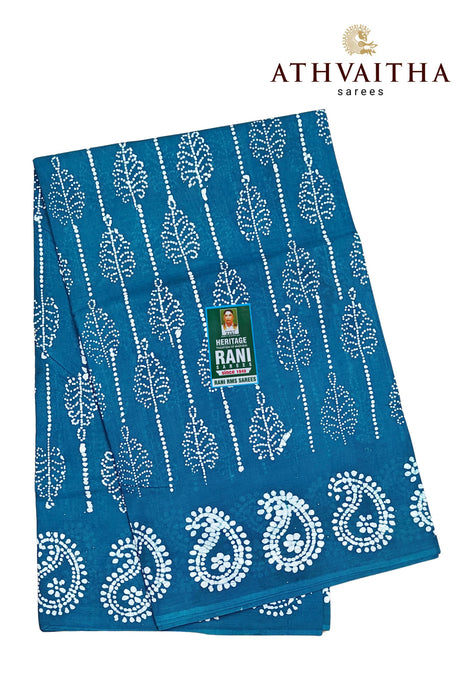 Rani Sungudi Cotton Without Zari Border - Fancy Self Art