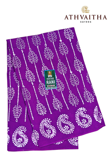 Rani Sungudi Cotton Without Zari Border - Fancy Self Art