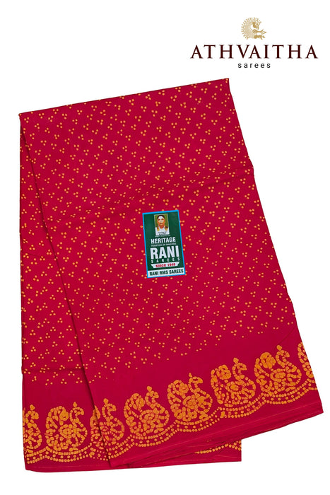 Rani Sungudi Cotton Without Zari Border - Three Dot