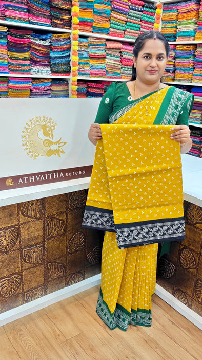 Rani Sungudi Cotton Sarees without zari border - Three Dot