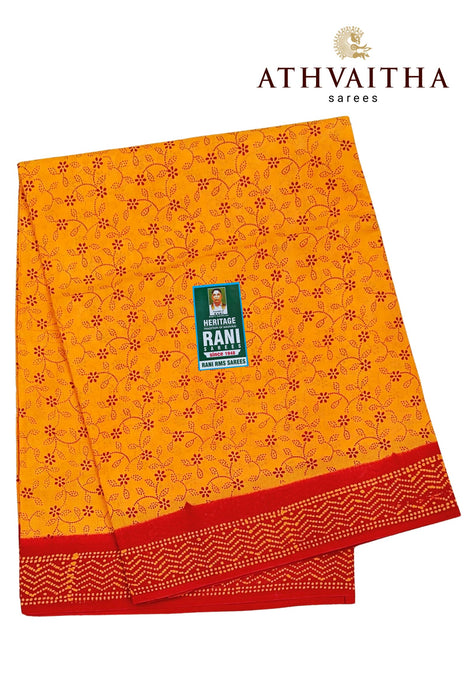 Rani Sungudi Madisar Sarees 10.50Yards Contrast Without Zari Border