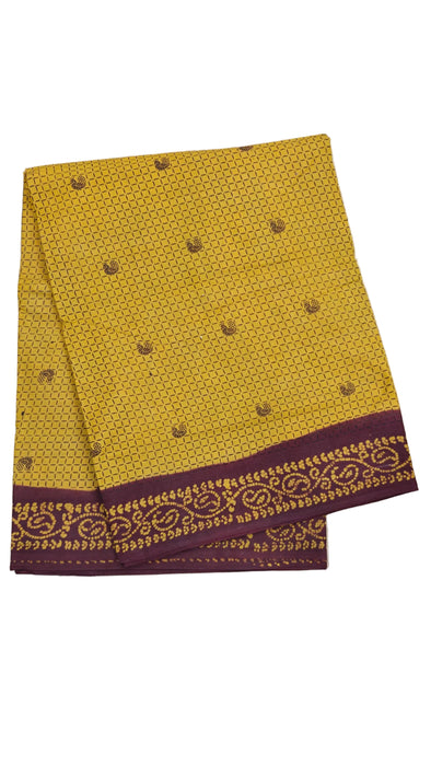 Rani Sungudi Madisar Sarees 10.50Yards Without Zari contrast Border -Checks Peacock