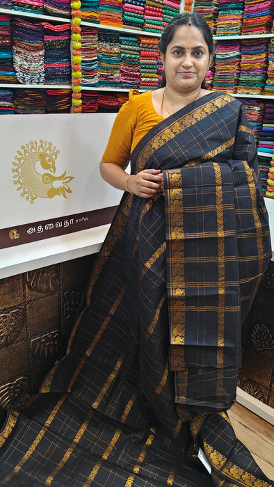 Rani Sungudi Cotton Sarees Veldhari Checks Self