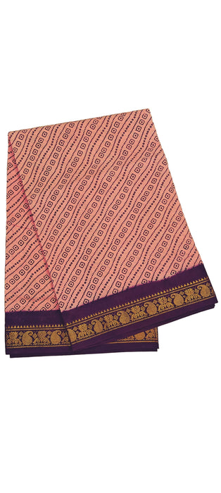 Rani sungudi Cotton Madisar Sarees Double side Border 9.50 Yards- Cross Dot