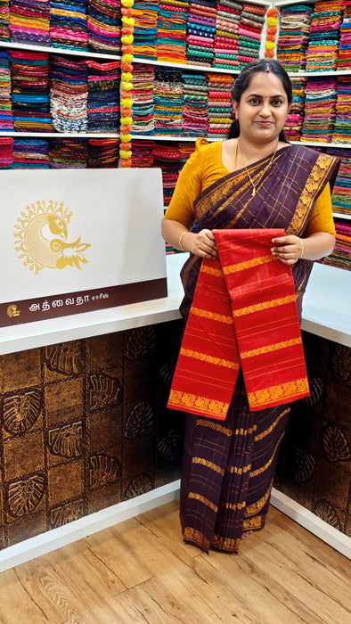 Rani Sungudi Cotton Sarees Veldhari Checks Self