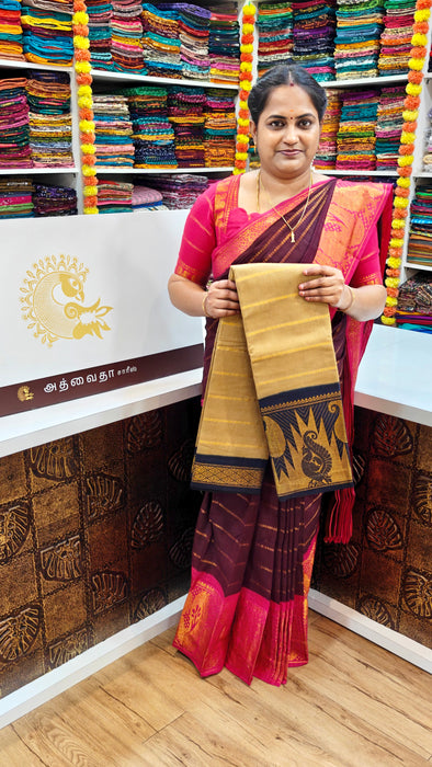 Rani Sungudi Saree Veldhari Doubleside Long Border