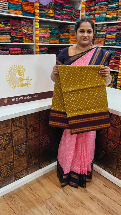 Rani Sungudi Cotton Polkadot Doubleside Kaasumalai Contrast Border