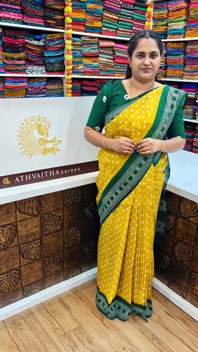 Rani Sungudi Cotton Sarees without zari border - Three Dot
