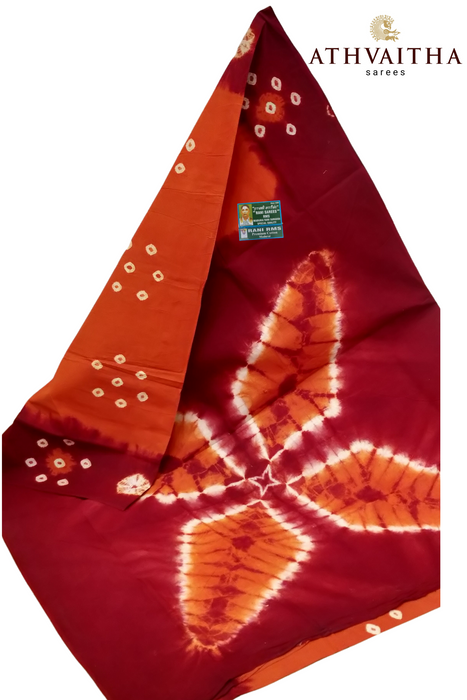 Rani Premium Tie&Die 120's - Orange With Maroon