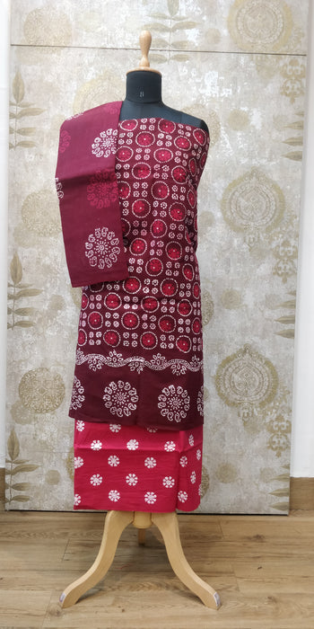 Rani Chudidhar Material-Brown-Pink-018