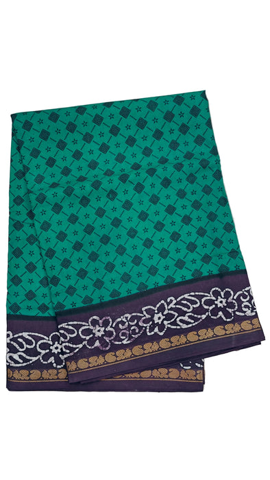 Rani Sungudi Madisar Sarees 10.50Yards Contrast Small 1inch Border