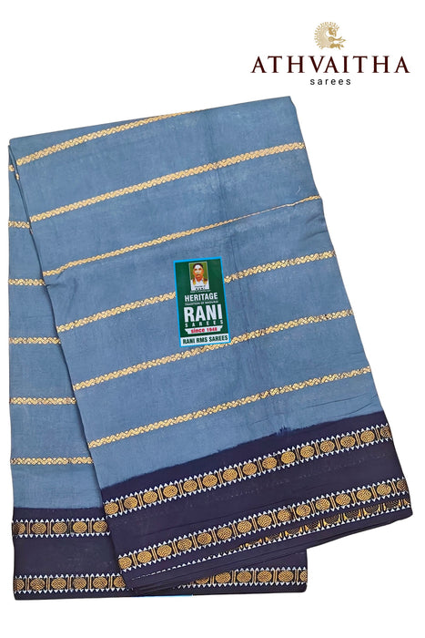 Rani Sungudi Saree Veldhari Doubleside Rudraksham Border Contrast With Blouse