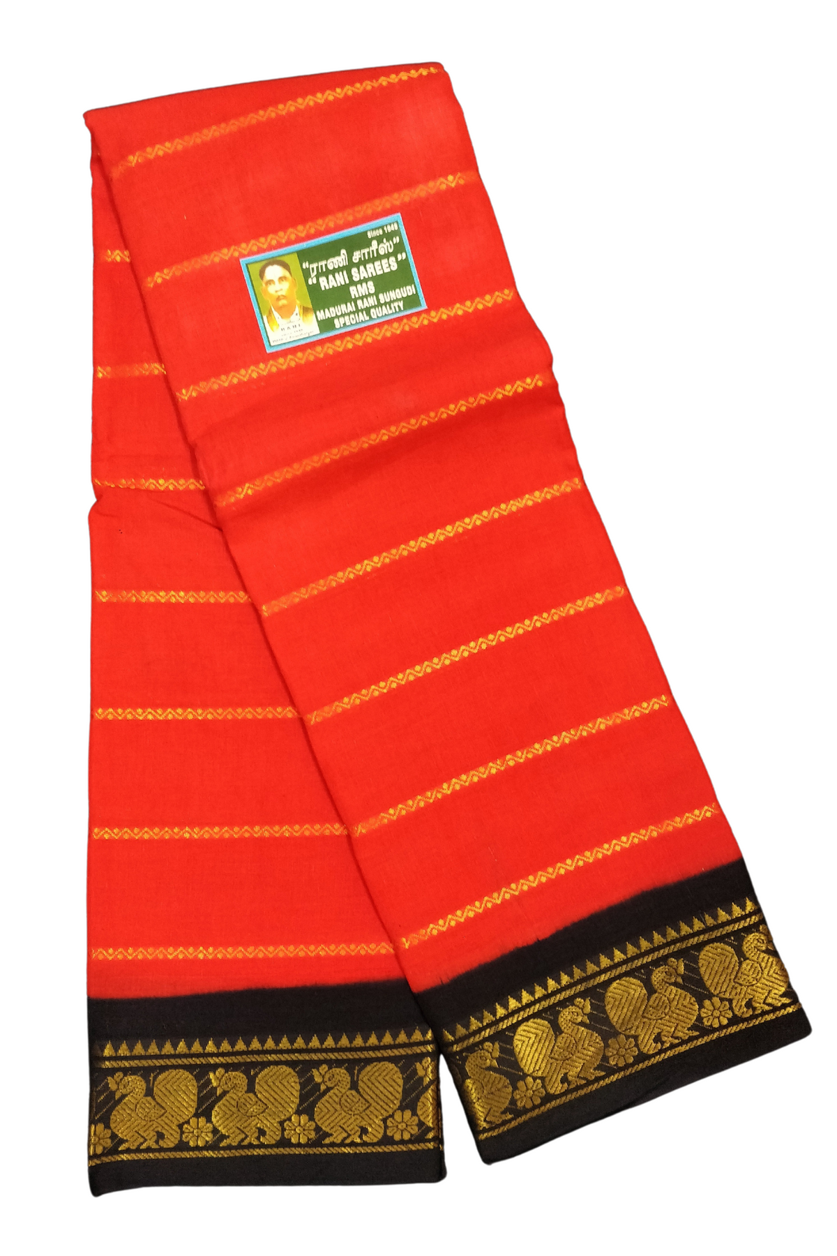 Rani Veldhari 120's - Red With Black — Athvaitha