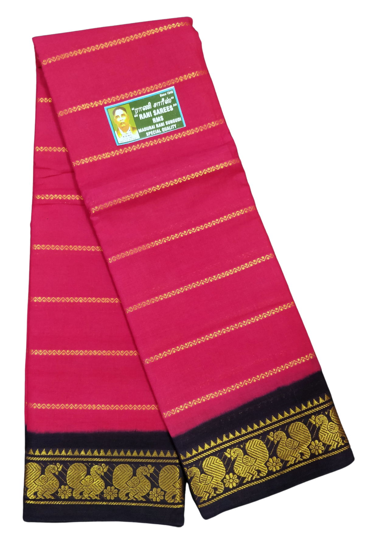 Pink with Black Veldhari Sungudi Cotton main image 0