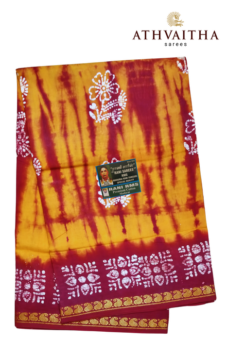 Rani Sungudi Madurai Cotton Sarees With Doubleside Small Zari Border Contrast-Meena Kailas