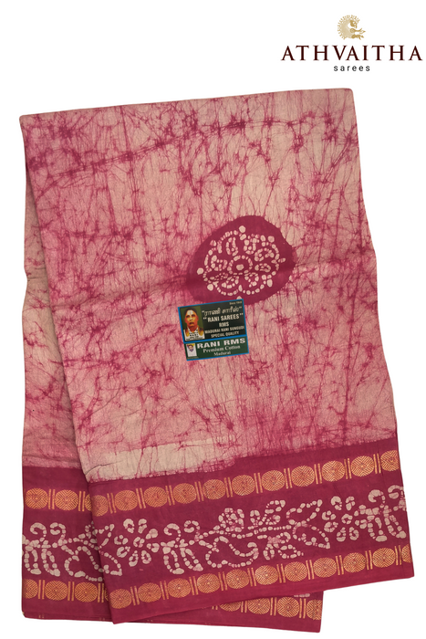 Madurai Sungudi Cotton Saree With Rudratcham Border - Moodupani