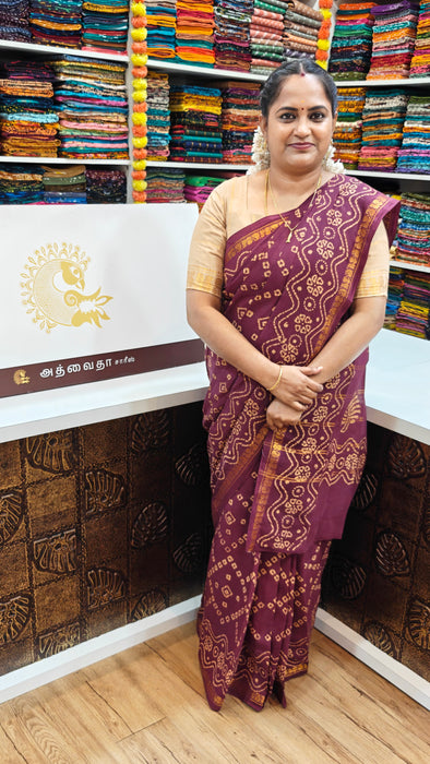 Rani Sungudi Saree Doubleside 1inch Border Self - Fancy Chakra Bandini