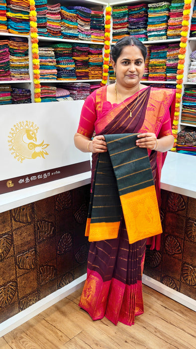 Rani Sungudi Saree Veldhari Doubleside Long Border