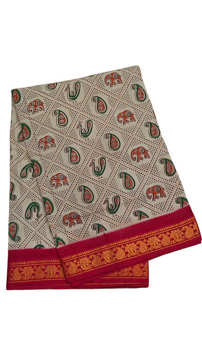 Rani sungudi Cotton Madisar Sarees Small Doubleside Zari Contrast Border 9.50 Yards