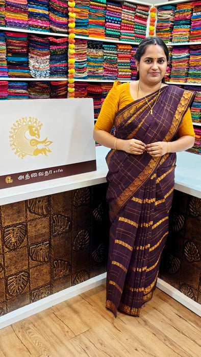 Rani Sungudi Cotton Sarees Veldhari Checks Self