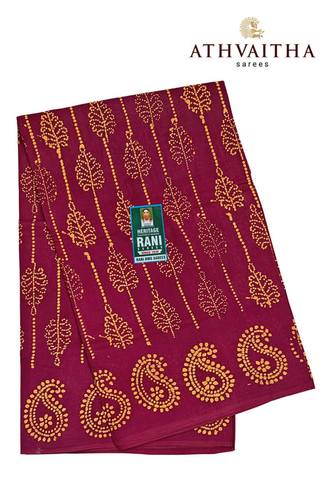 Rani Sungudi Cotton Without Zari Border - Fancy Self Art