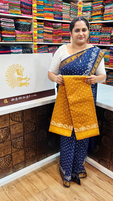 Rani Sungudi Cotton Saree With Doubleside Small self Border